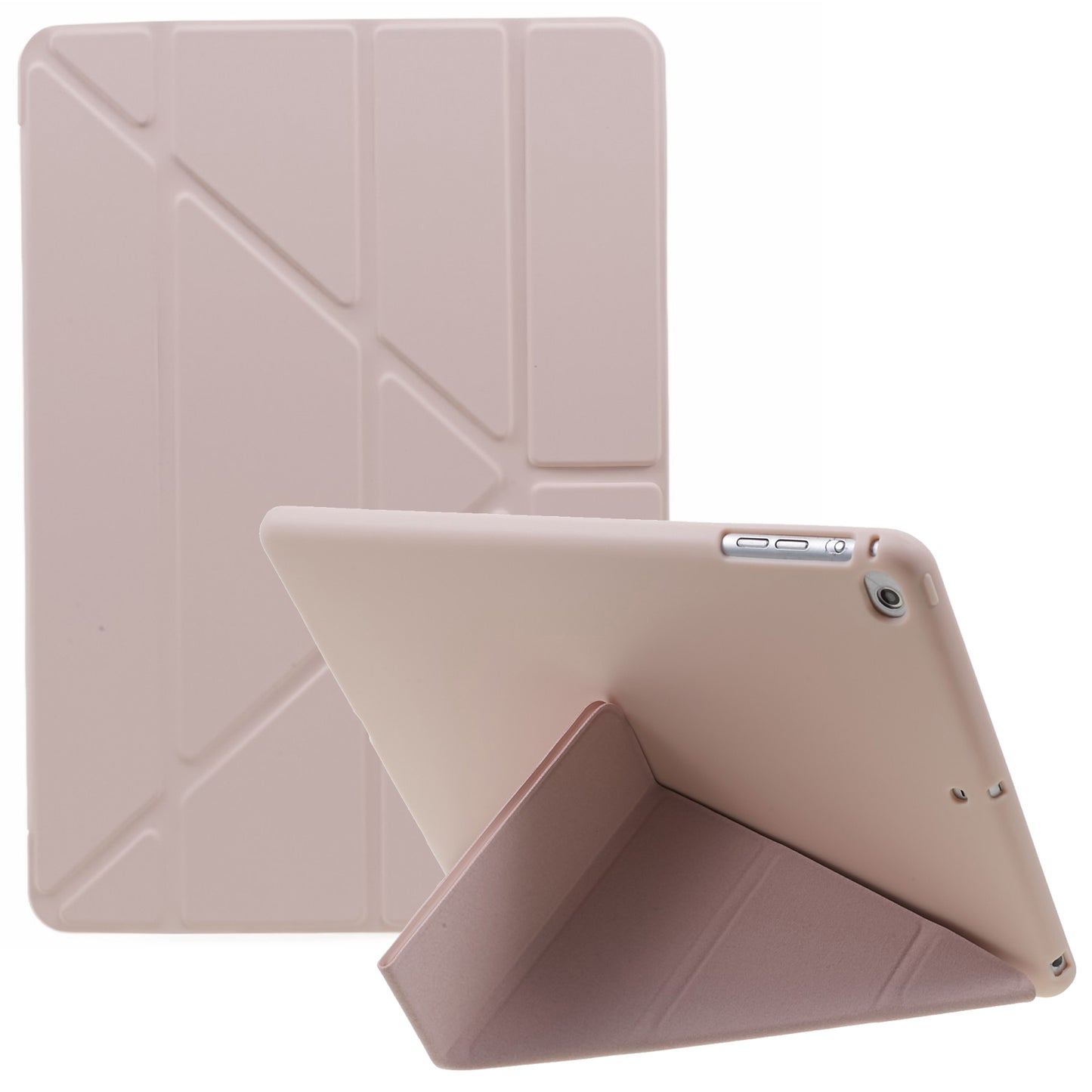 For iPad 9.7 (2018) / (2017) Smart Tablet Case PU Leather + TPU Origami Stand Cover