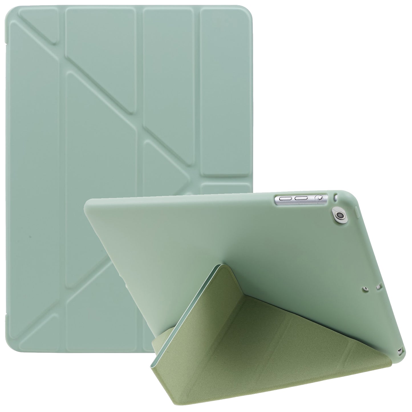 For iPad 9.7 (2018) / (2017) Smart Tablet Case PU Leather + TPU Origami Stand Cover