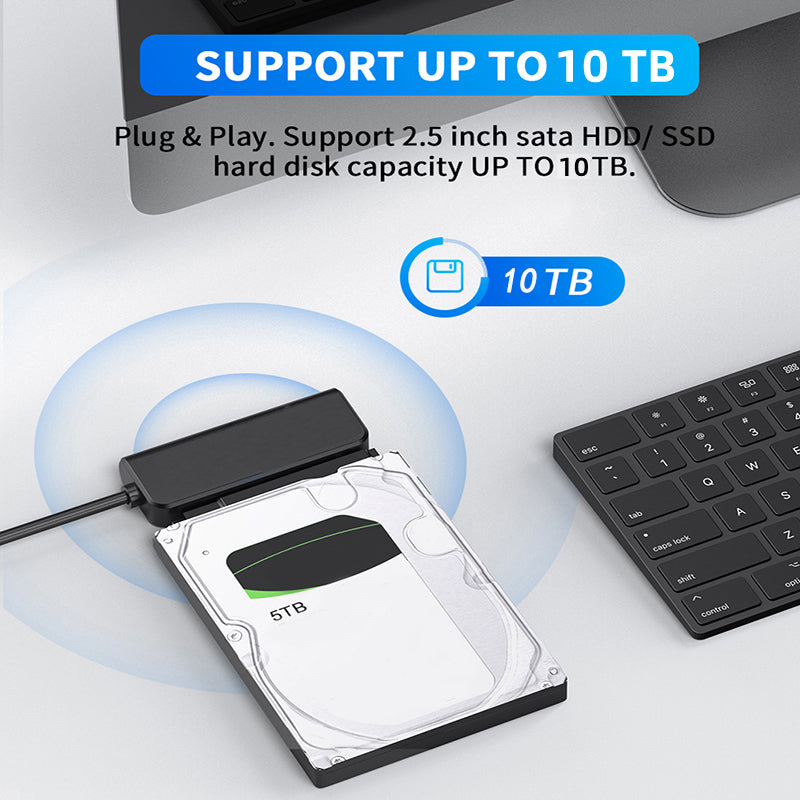 USB3.0 / Type-C to SATA Converter 22Pin Hard Disk Connection Cable for Computer 2.5 inch Hard Disk HDD, SSD Easy Drive Cable
