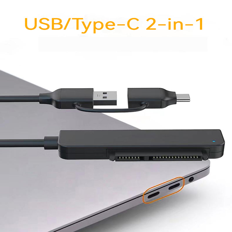 USB3.0 / Type-C to SATA Converter 22Pin Hard Disk Connection Cable for Computer 2.5 inch Hard Disk HDD, SSD Easy Drive Cable