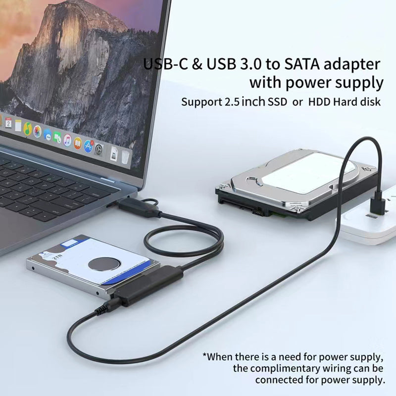 USB3.0 / Type-C to SATA Converter 22Pin Hard Disk Connection Cable for Computer 2.5 inch Hard Disk HDD, SSD Easy Drive Cable