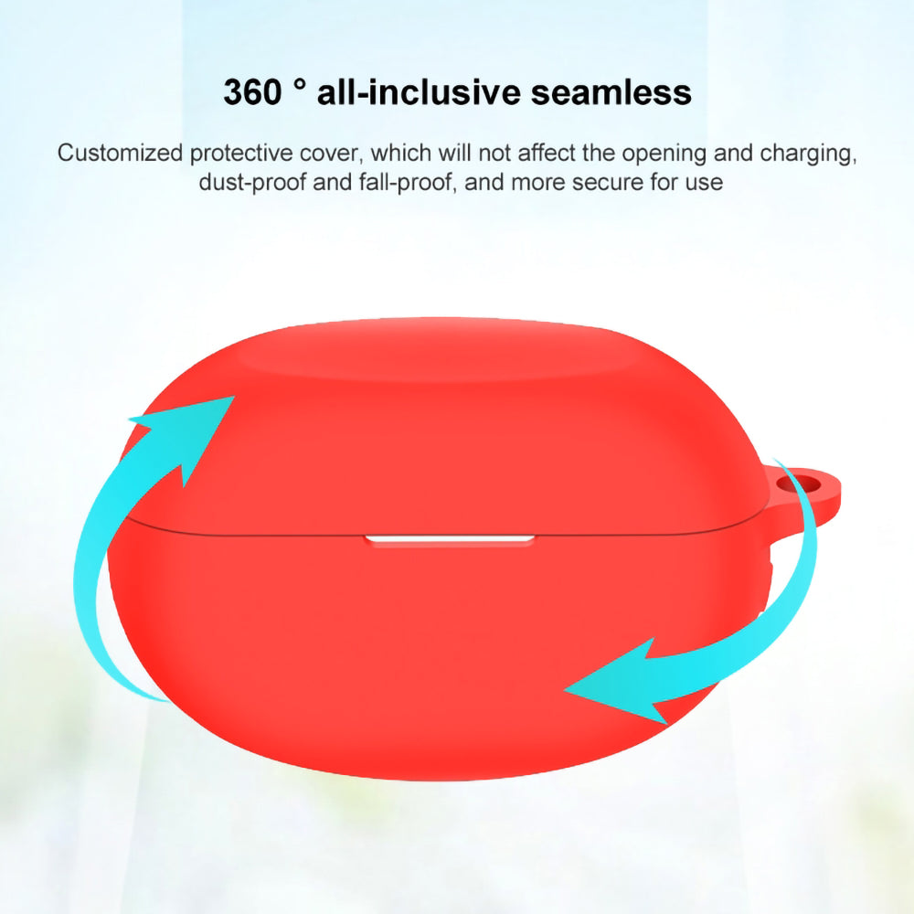 For Realme Buds Air 5 Pro Silicone Cover Case TWS Bluetooth Earphone Charging Bin Sleeve with Buckle