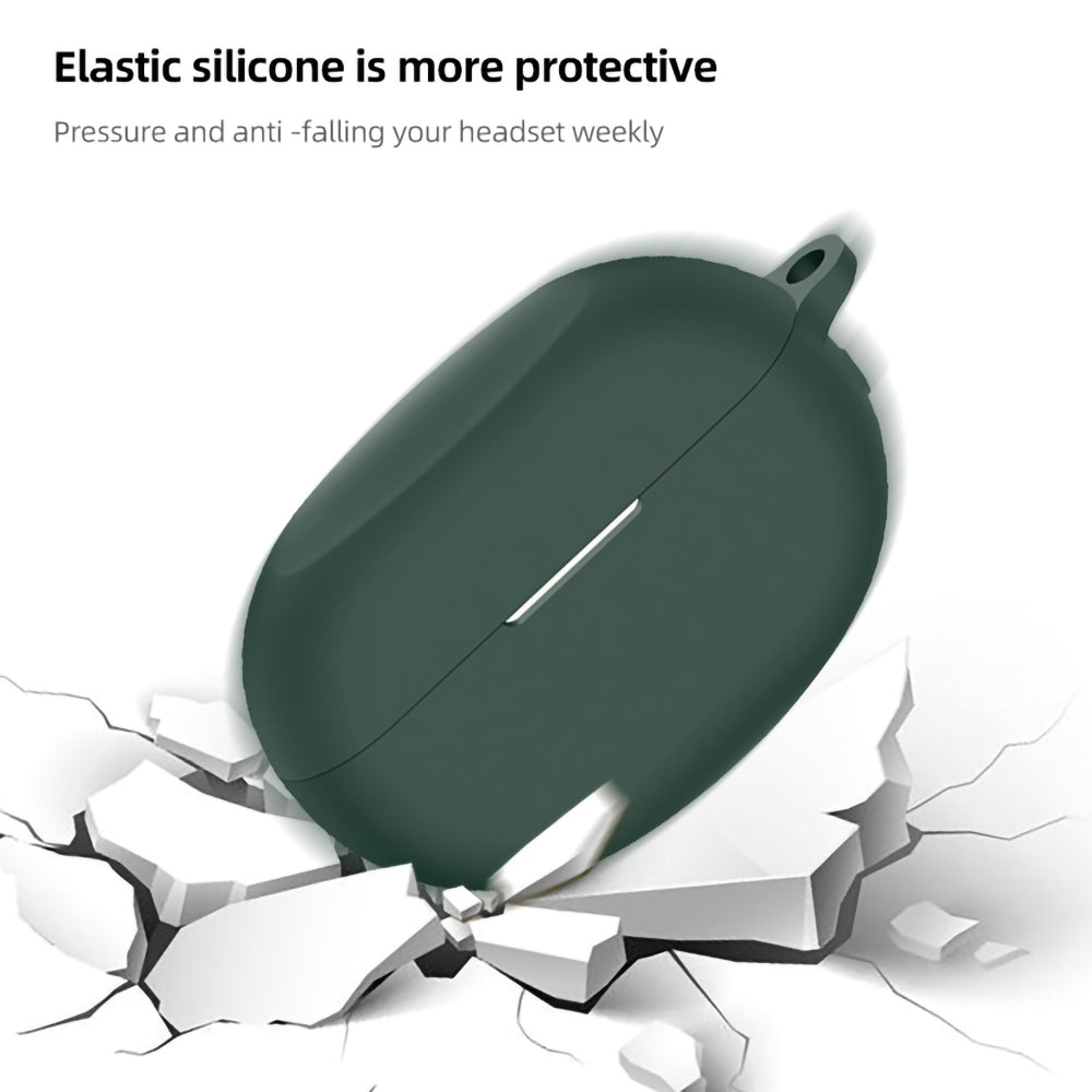 For Realme Buds Air 5 Pro Silicone Cover Case TWS Bluetooth Earphone Charging Bin Sleeve with Buckle