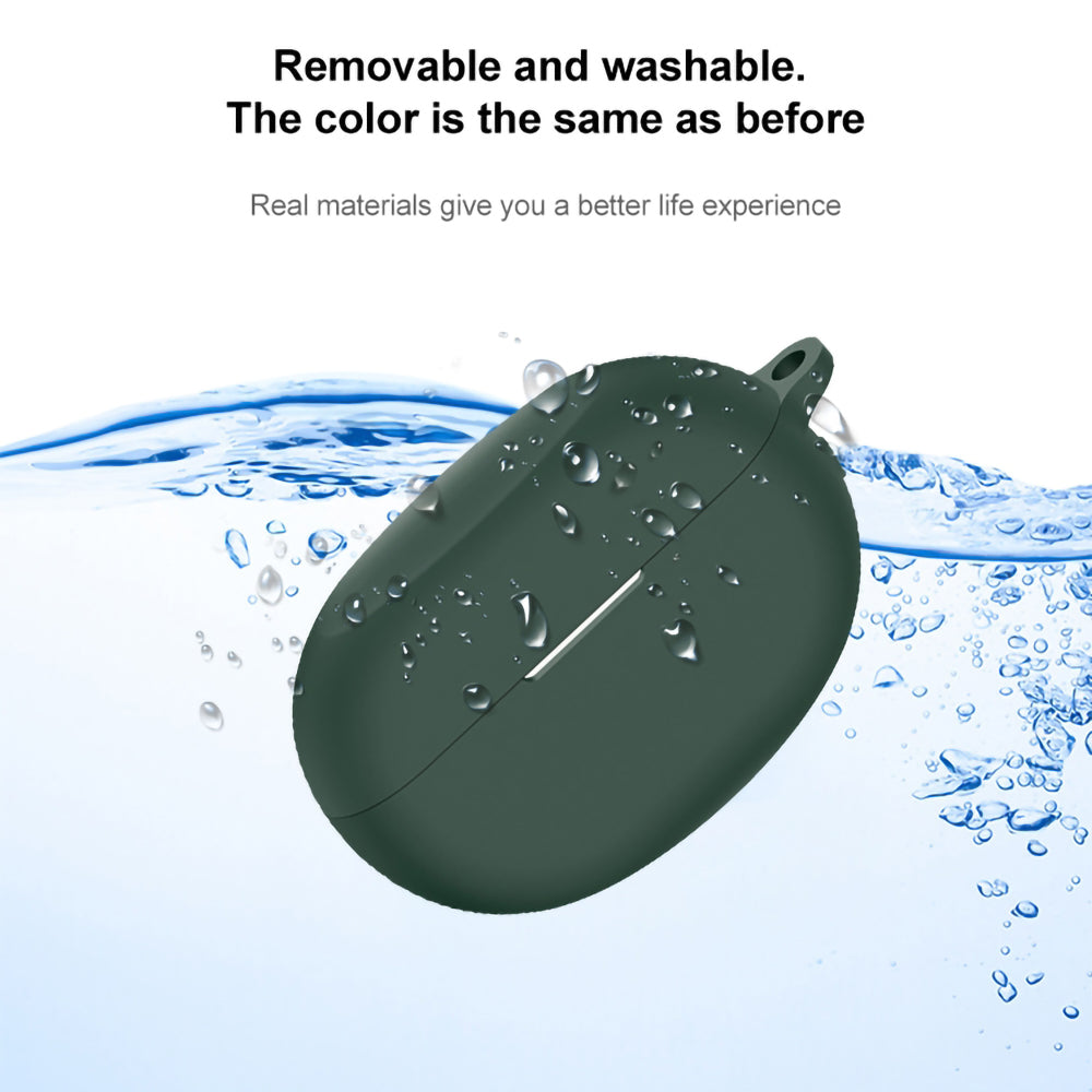 For Realme Buds Air 5 Pro Silicone Cover Case TWS Bluetooth Earphone Charging Bin Sleeve with Buckle