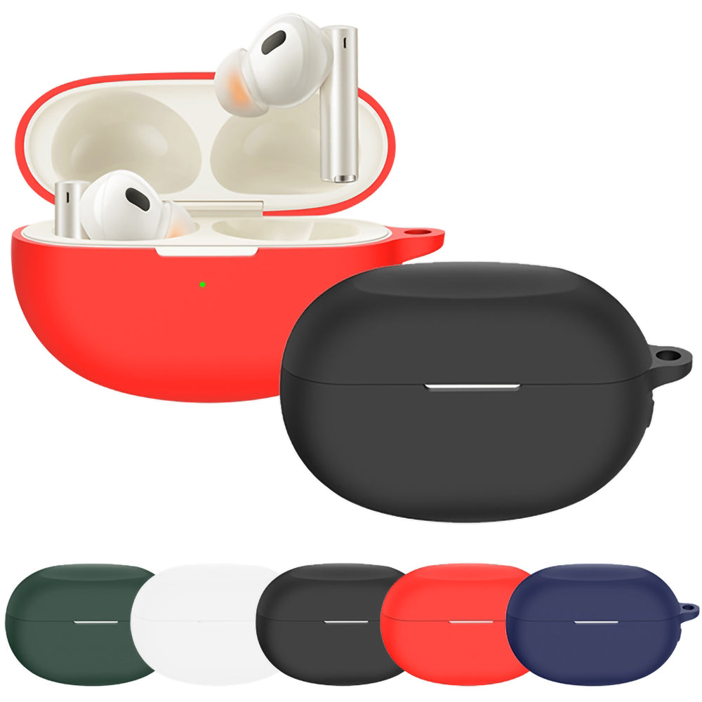 For Realme Buds Air 5 Pro Silicone Cover Case TWS Bluetooth Earphone Charging Bin Sleeve with Buckle