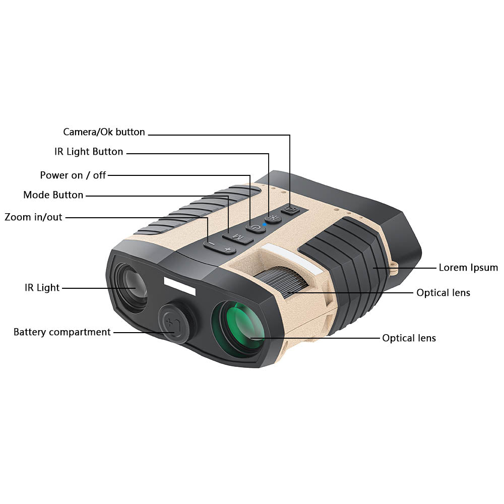 DT88 Infrared HD Binoculars for Outdoor Bird Watching Waterproof Digital Binoculars with Night Vision