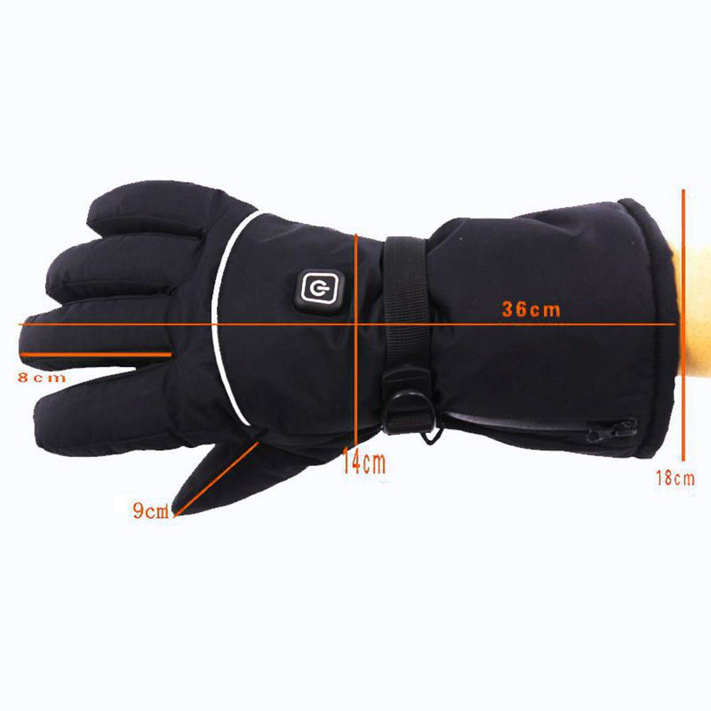 1 Pair Multi-Function Heating Gloves 3-Gear Temperature Adjustable Electric Thermal Gloves for Snowboard Cycling Ski (No Battery)