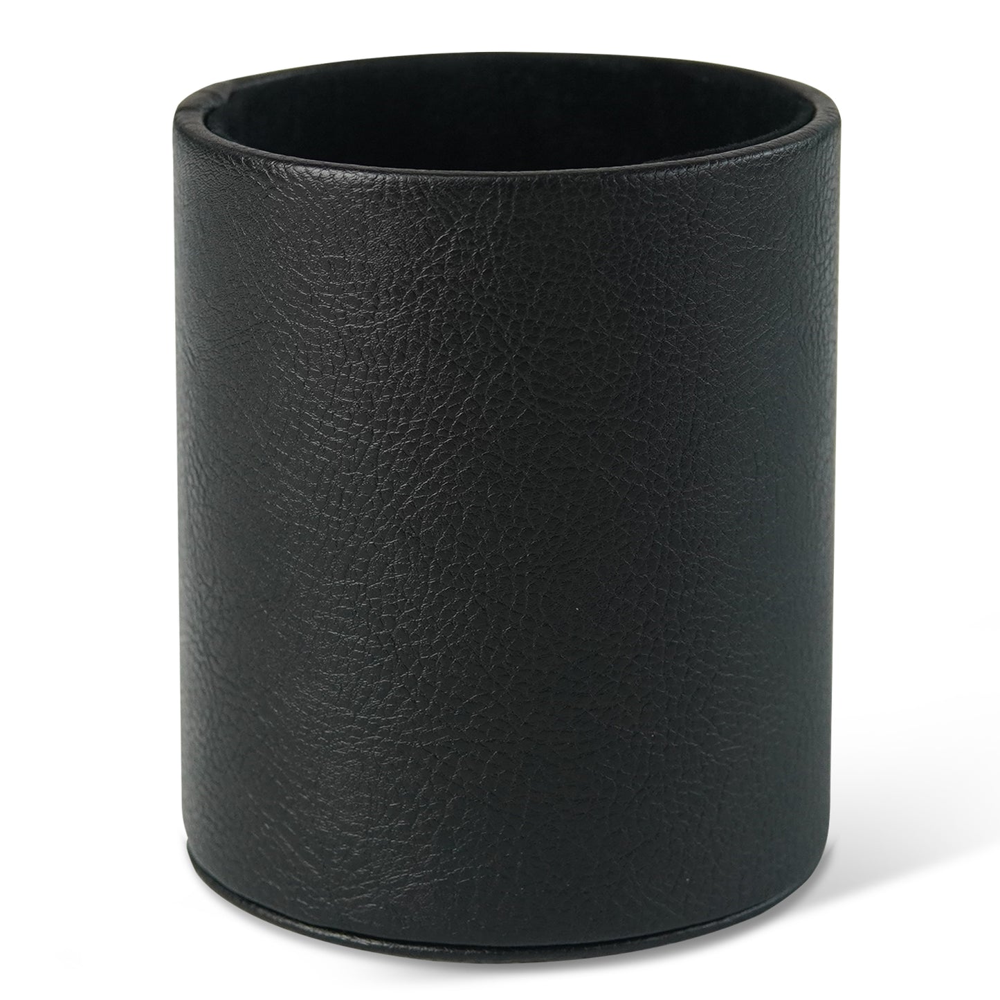 PU Leather + PVC Pen Holder Pencil Cup Makeup Brush Pen Organizer School Office Desk Stationery