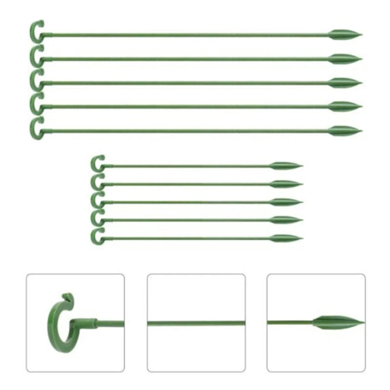 10PCS 48CM Fiberglass Plant Stakes Flower Single Stem Plant Support Cage Stake for Amaryllis Orchid Lily Rose