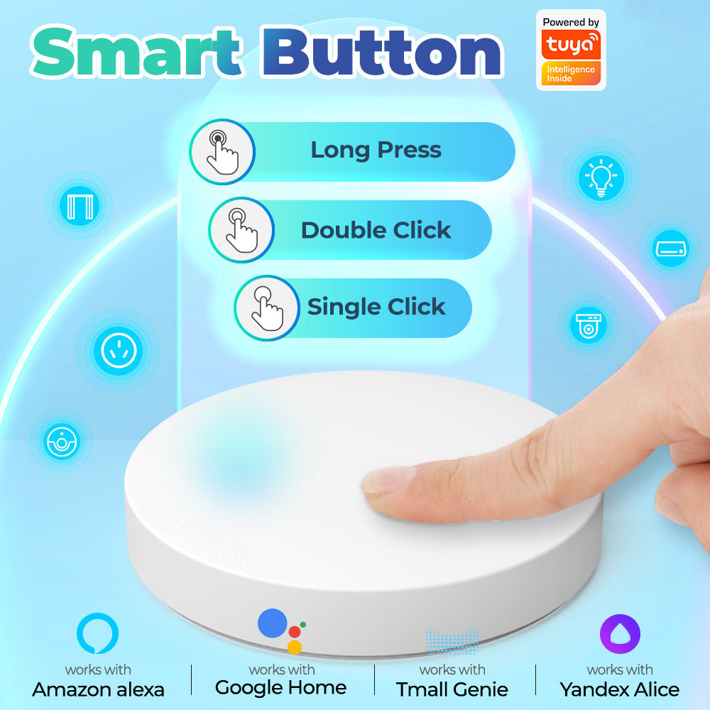 SYT004 Tuya Smart Home Zigbee Wireless Switch Battery-Powered Mini Scene Button