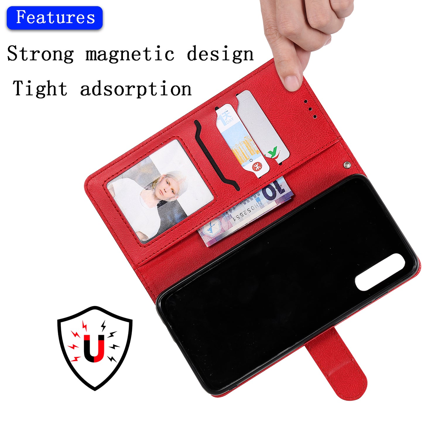 For Samsung Galaxy A50 / A50s / A30s KT Leather Series-3 Detachable 2-in-1 Phone Case PU Leather Stand Wallet Cover with Strap