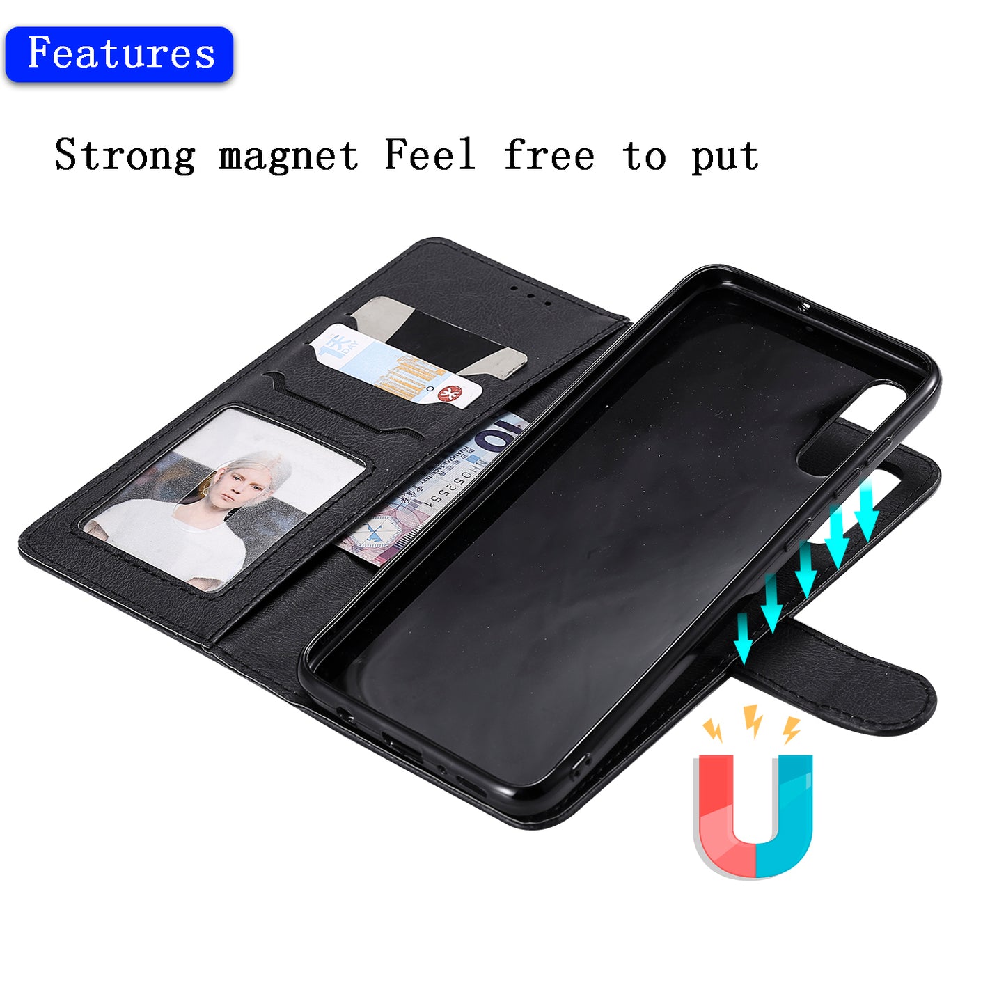 For Samsung Galaxy A50 / A50s / A30s KT Leather Series-3 Detachable 2-in-1 Phone Case PU Leather Stand Wallet Cover with Strap