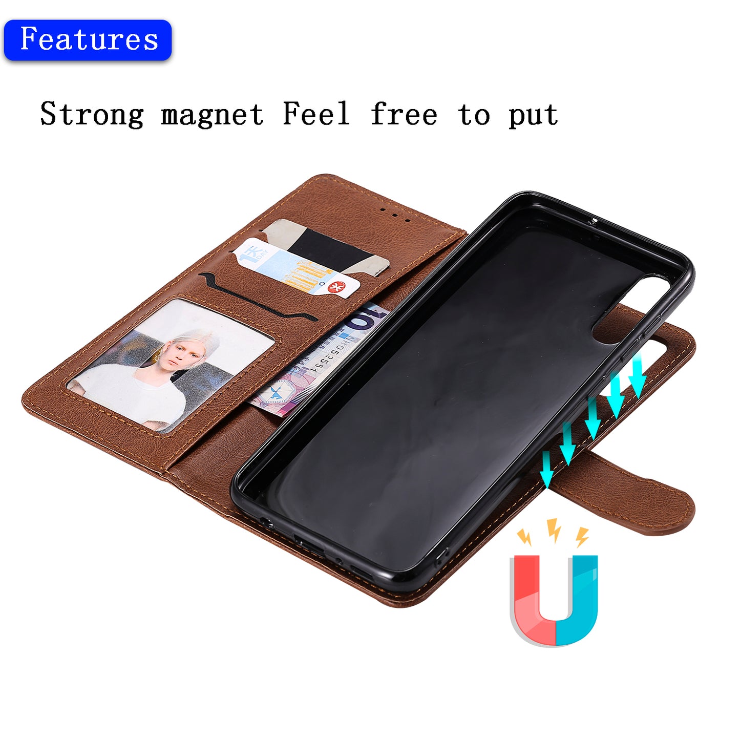 For Samsung Galaxy A50 / A50s / A30s KT Leather Series-3 Detachable 2-in-1 Phone Case PU Leather Stand Wallet Cover with Strap