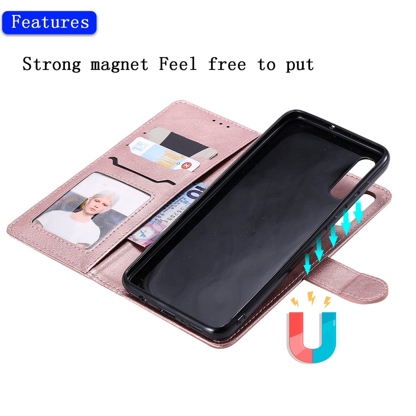 For Samsung Galaxy A50 / A50s / A30s KT Leather Series-3 Detachable 2-in-1 Phone Case PU Leather Stand Wallet Cover with Strap