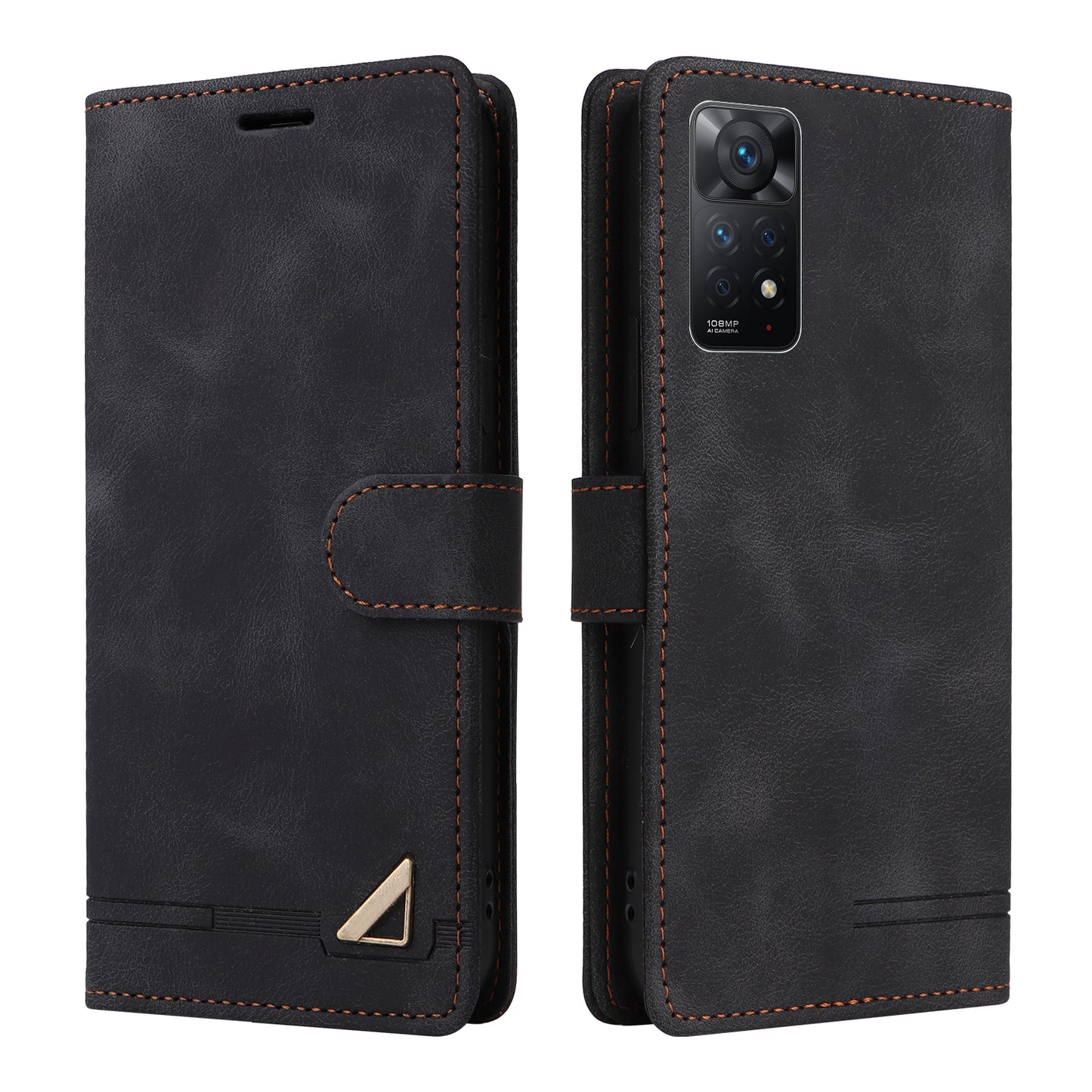 007 Series For Xiaomi Redmi Note 12 Pro 4G / Note 11 Pro 4G (Mediatek) / Note 11 Pro 5G (Qualcomm) Skin-touch Leather Phone Case Wallet Folding Stand Shell