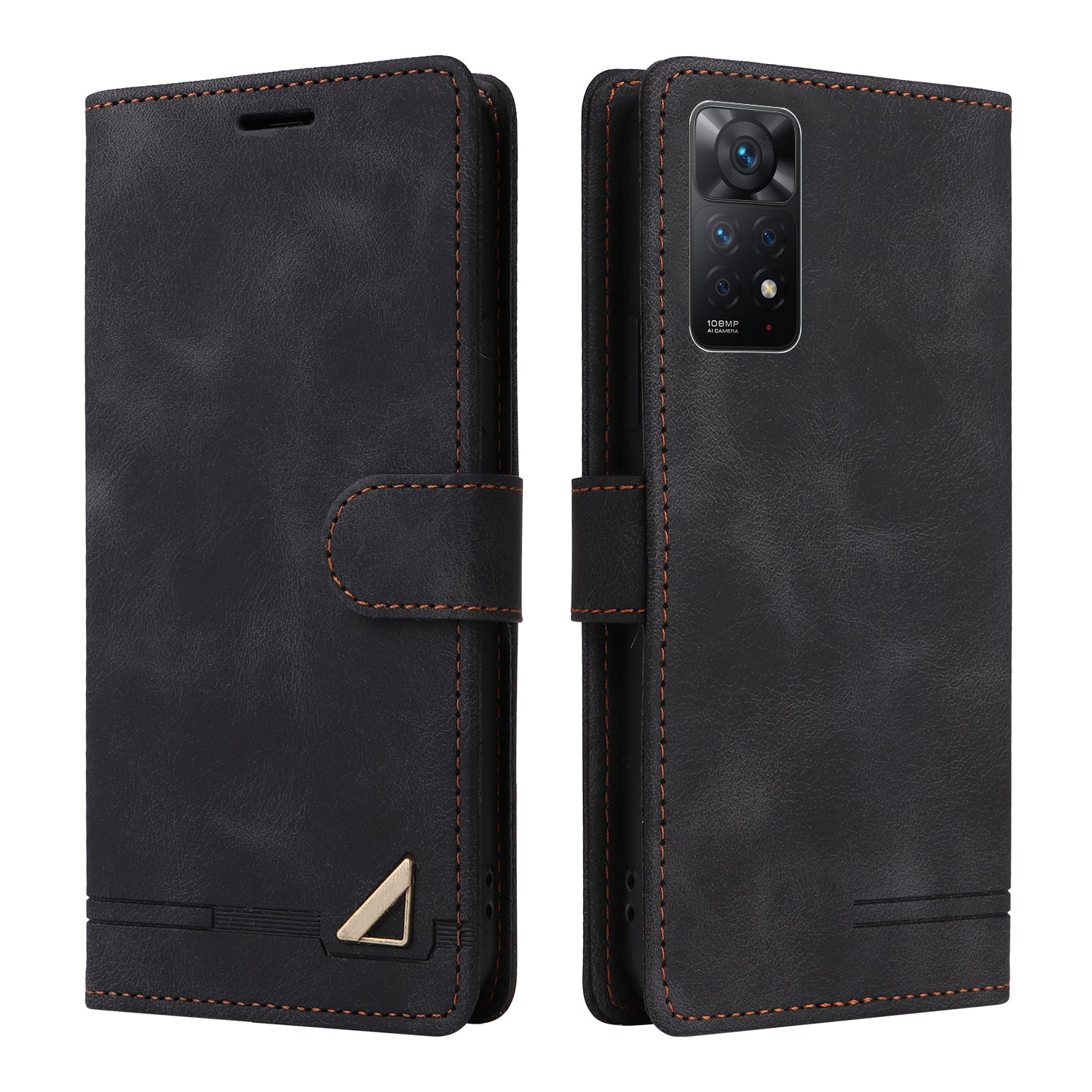 007 Series For Xiaomi Redmi Note 12 Pro 4G / Note 11 Pro 4G (Mediatek) / Note 11 Pro 5G (Qualcomm) Skin-touch Leather Phone Case Wallet Folding Stand Shell