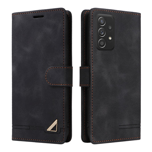 007 Series For Samsung Galaxy A53 5G Anti-drop Cover Skin-touch Leather Wallet Stand Phone Case