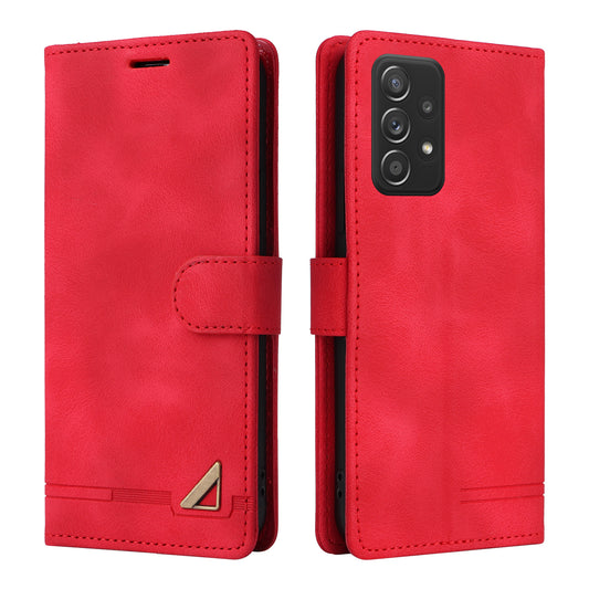 007 Series For Samsung Galaxy A53 5G Anti-drop Cover Skin-touch Leather Wallet Stand Phone Case