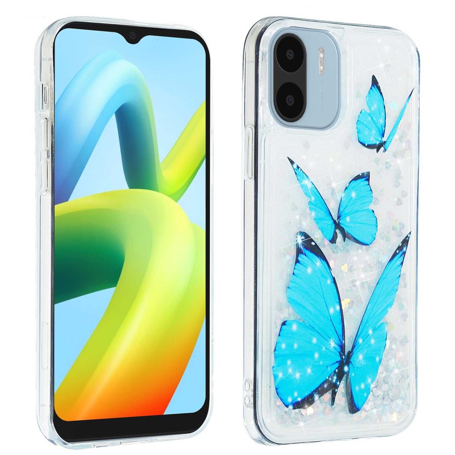 For Xiaomi Redmi A1 4G / A2 4G Embossment Pattern Quicksand Phone Case Anti-scratch TPU Phone Cover
