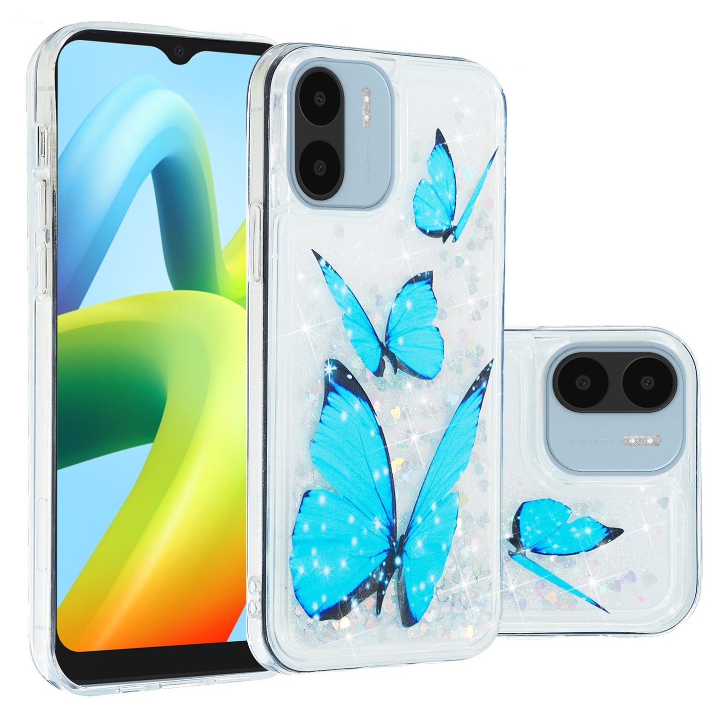 For Xiaomi Redmi A1 4G / A2 4G Embossment Pattern Quicksand Phone Case Anti-scratch TPU Phone Cover
