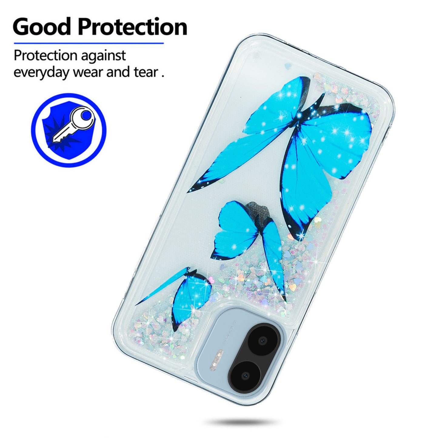 For Xiaomi Redmi A1 4G / A2 4G Embossment Pattern Quicksand Phone Case Anti-scratch TPU Phone Cover