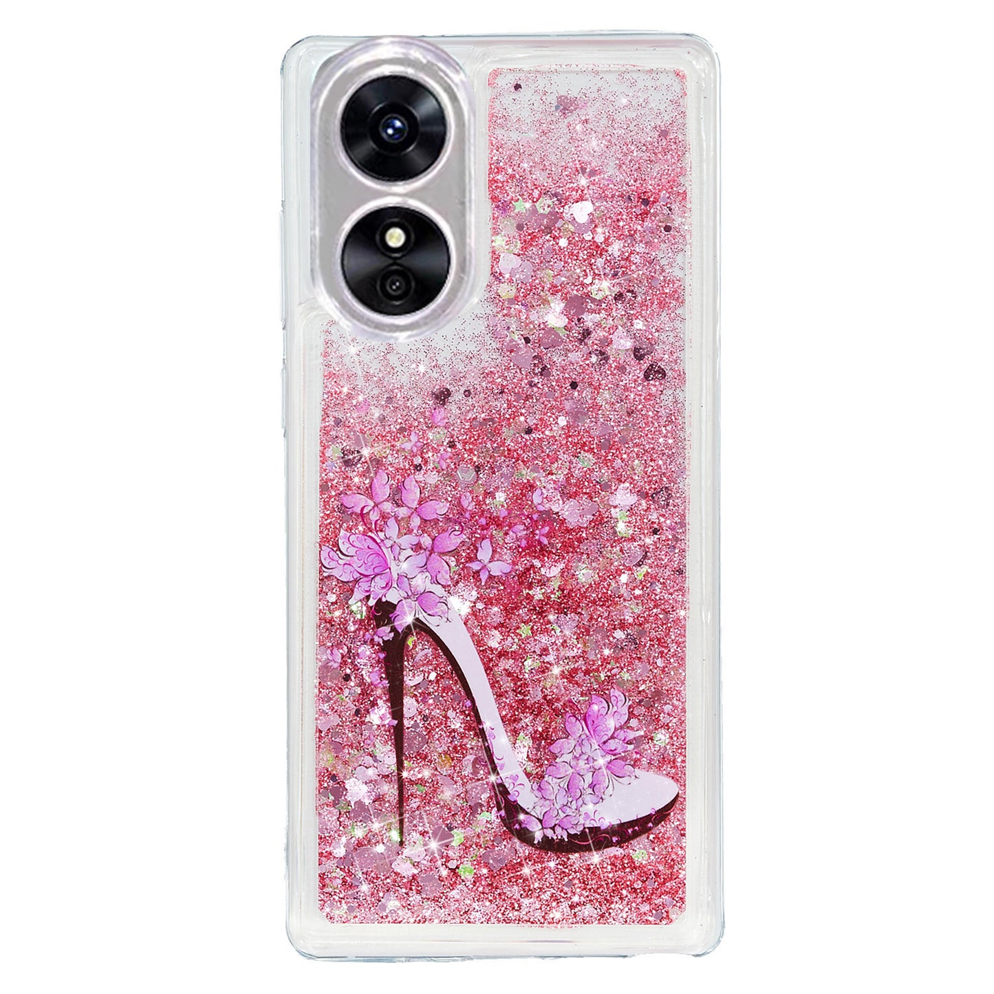 For Oppo A17 4G / A17k 4G Quicksand Phone Case Embossment Pattern Anti-drop Phone TPU Cover