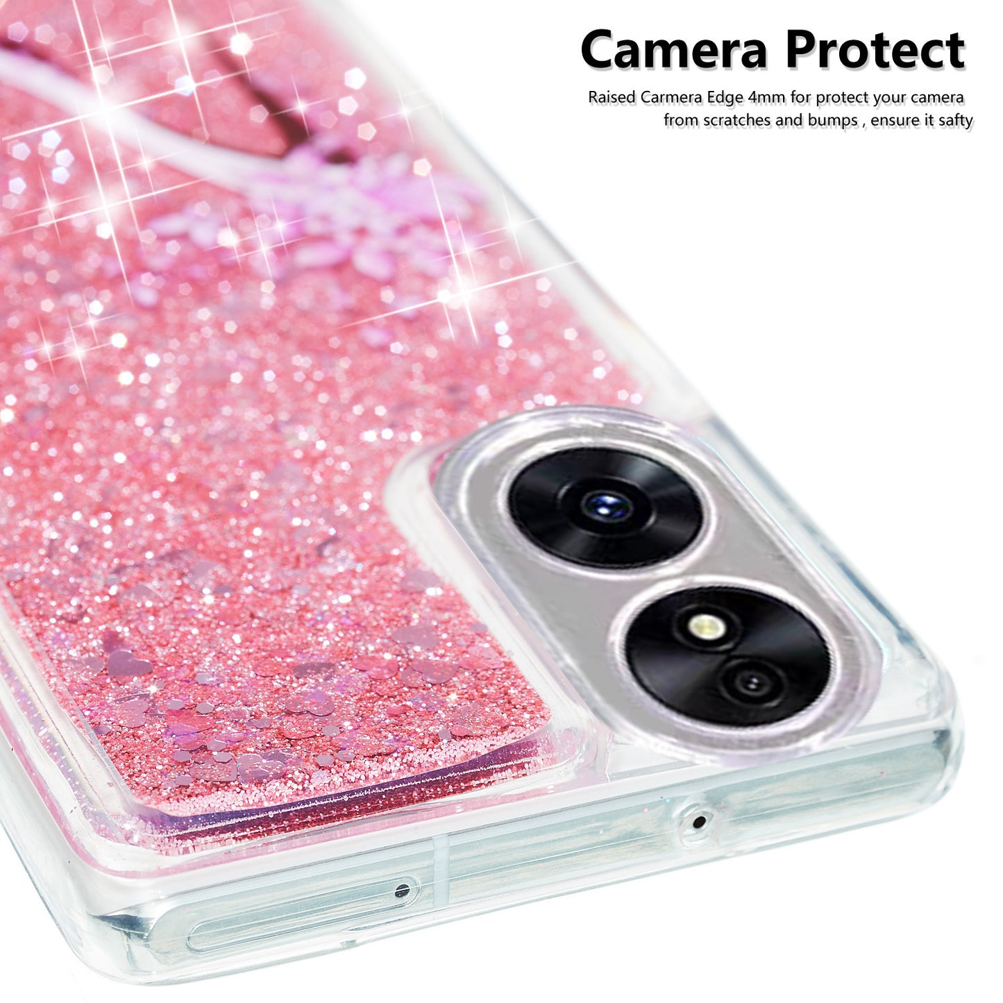 For Oppo A17 4G / A17k 4G Quicksand Phone Case Embossment Pattern Anti-drop Phone TPU Cover
