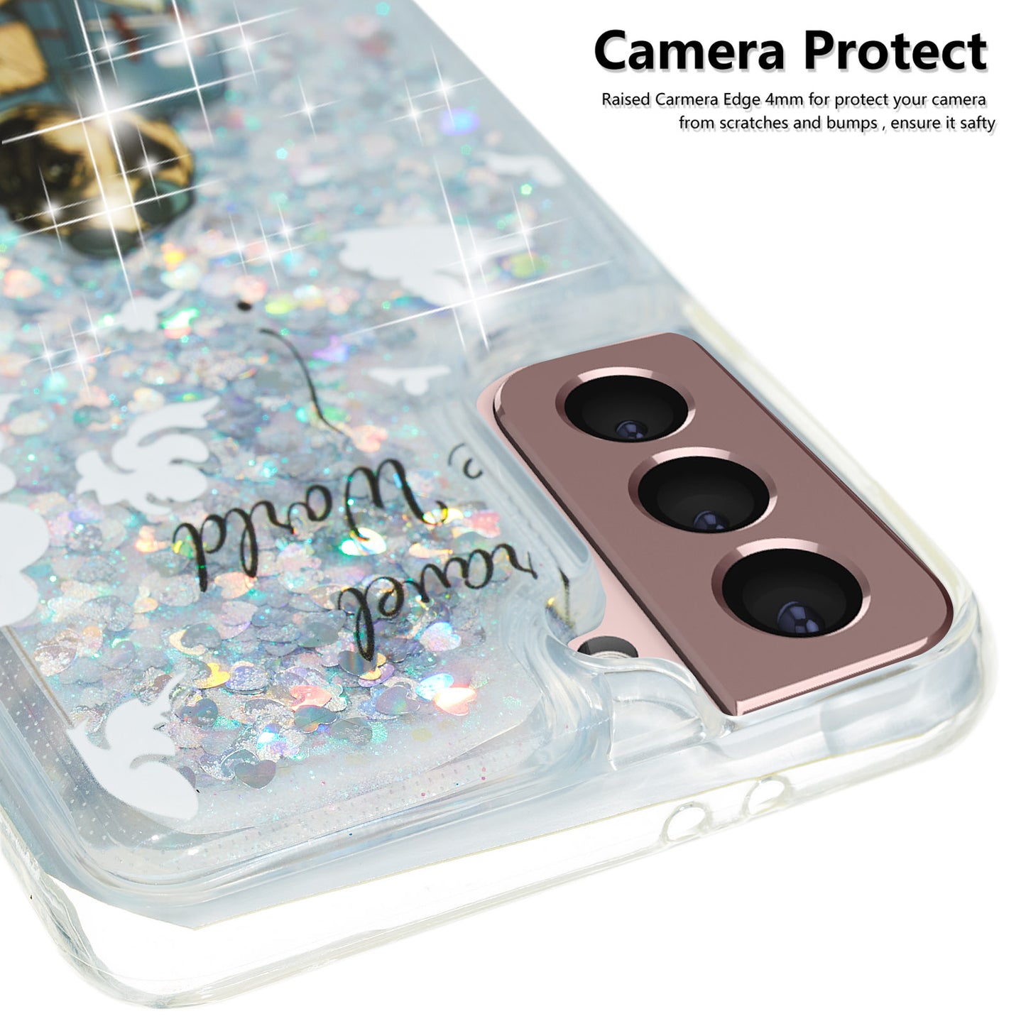 For Samsung Galaxy S23 Cell Phone Case Liquid Quicksand Embossment Pattern Phone TPU Cover