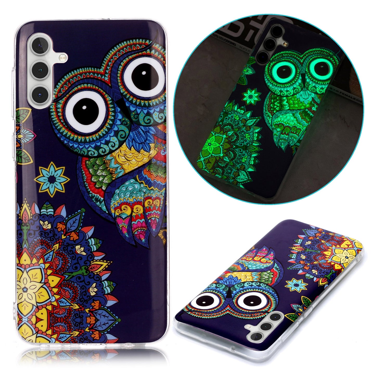 For Samsung Galaxy A24 5G Phone Case Luminous Patterned IMD TPU Back Case