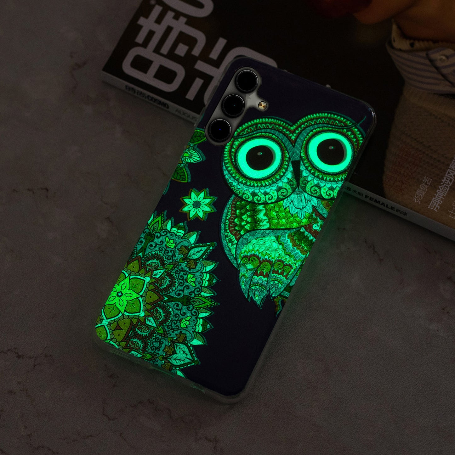 For Samsung Galaxy A24 5G Phone Case Luminous Patterned IMD TPU Back Case