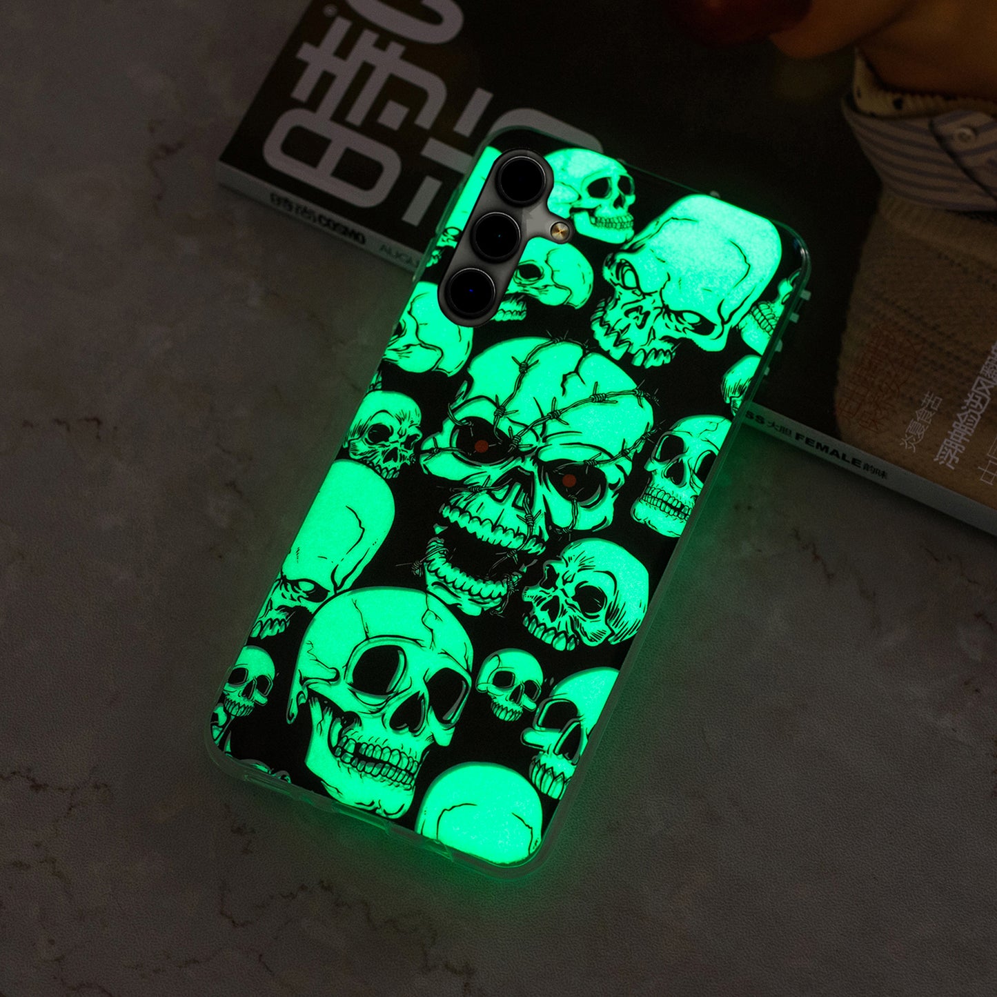 For Samsung Galaxy A24 5G Phone Case Luminous Patterned IMD TPU Back Case