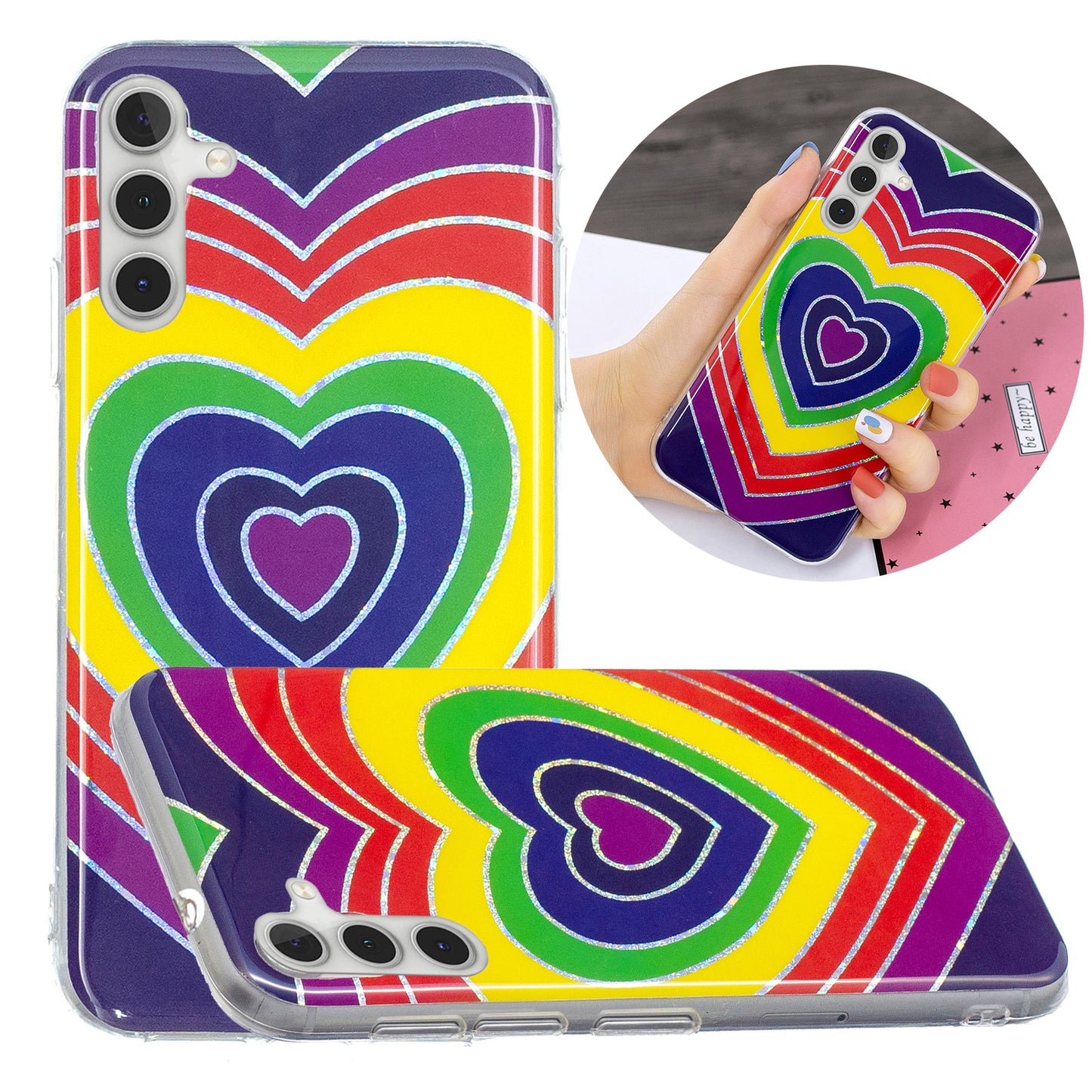 For Samsung Galaxy A24 4G Pattern IMD Case Soft TPU Electroplating Protective Phone Cover