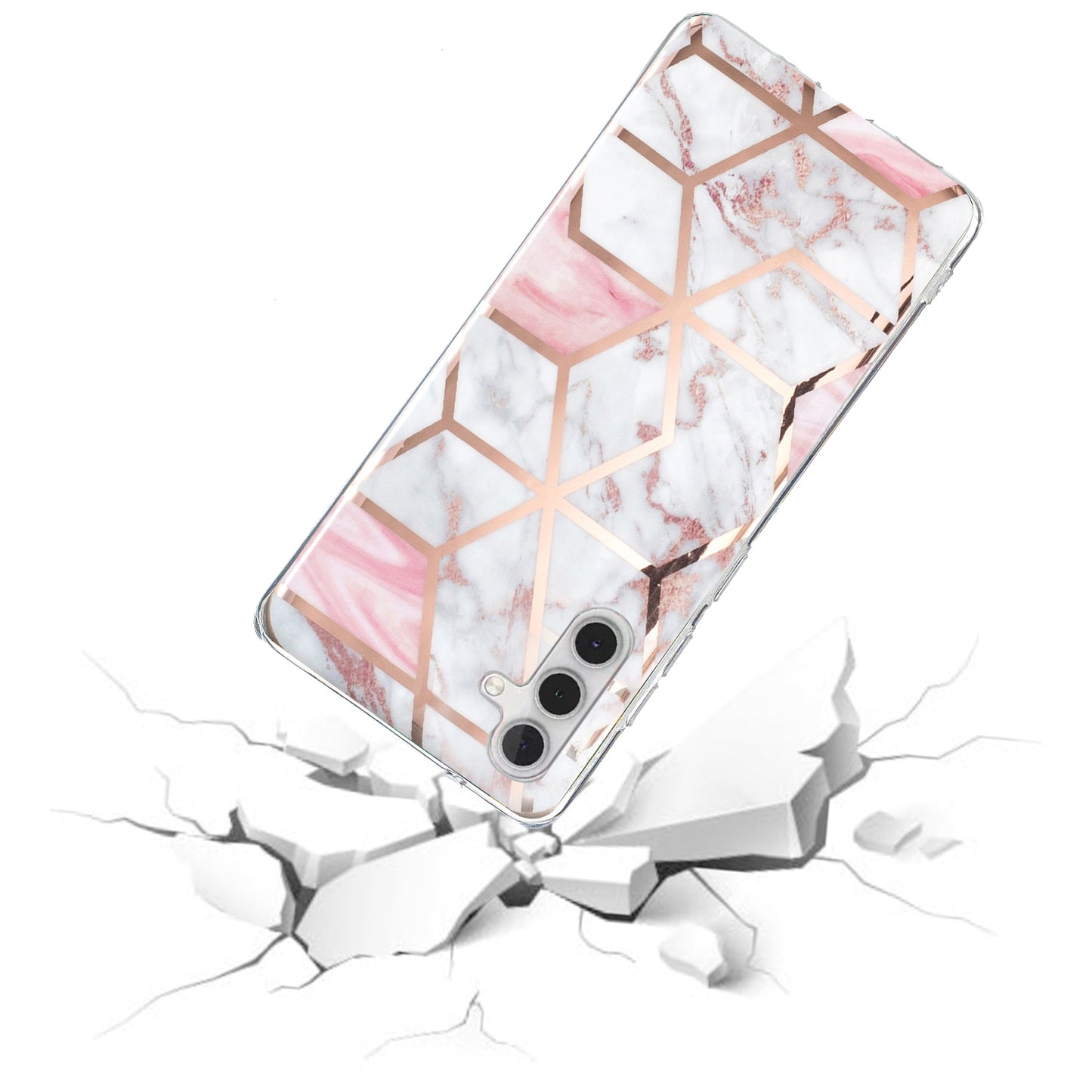 For Samsung Galaxy A24 4G Pattern IMD Case Soft TPU Electroplating Protective Phone Cover