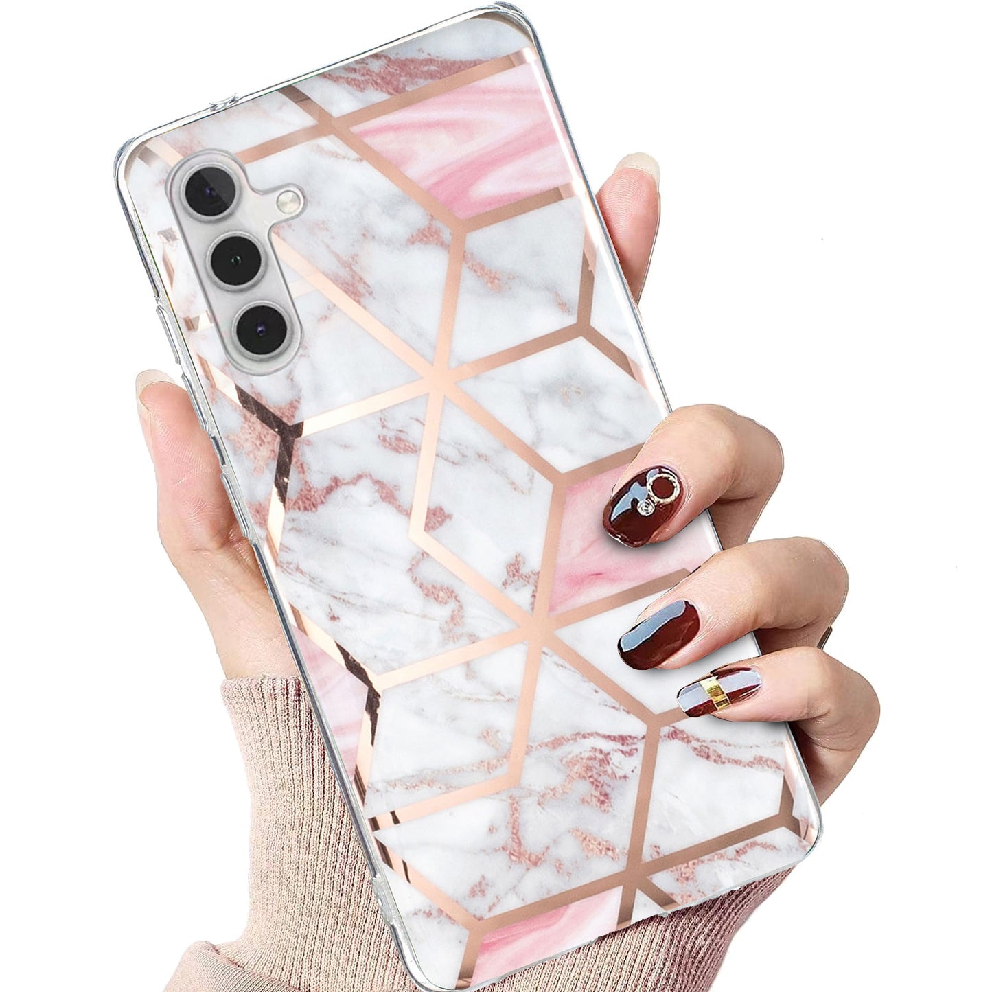 For Samsung Galaxy A24 4G Pattern IMD Case Soft TPU Electroplating Protective Phone Cover