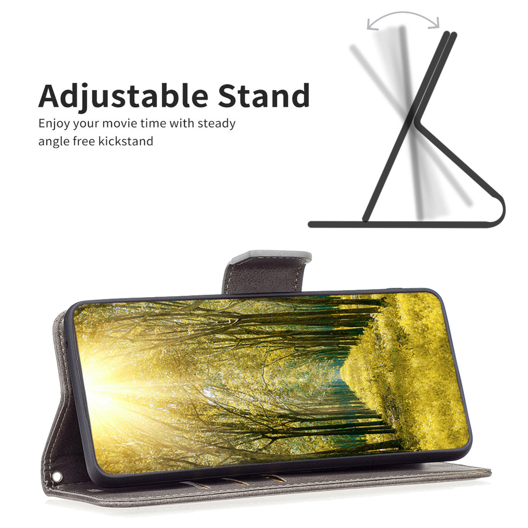 Wallet Shell for Xiaomi Redmi Note 12 4G Solid Color Shockproof Stand Case Textured PU Leather Phone Cover