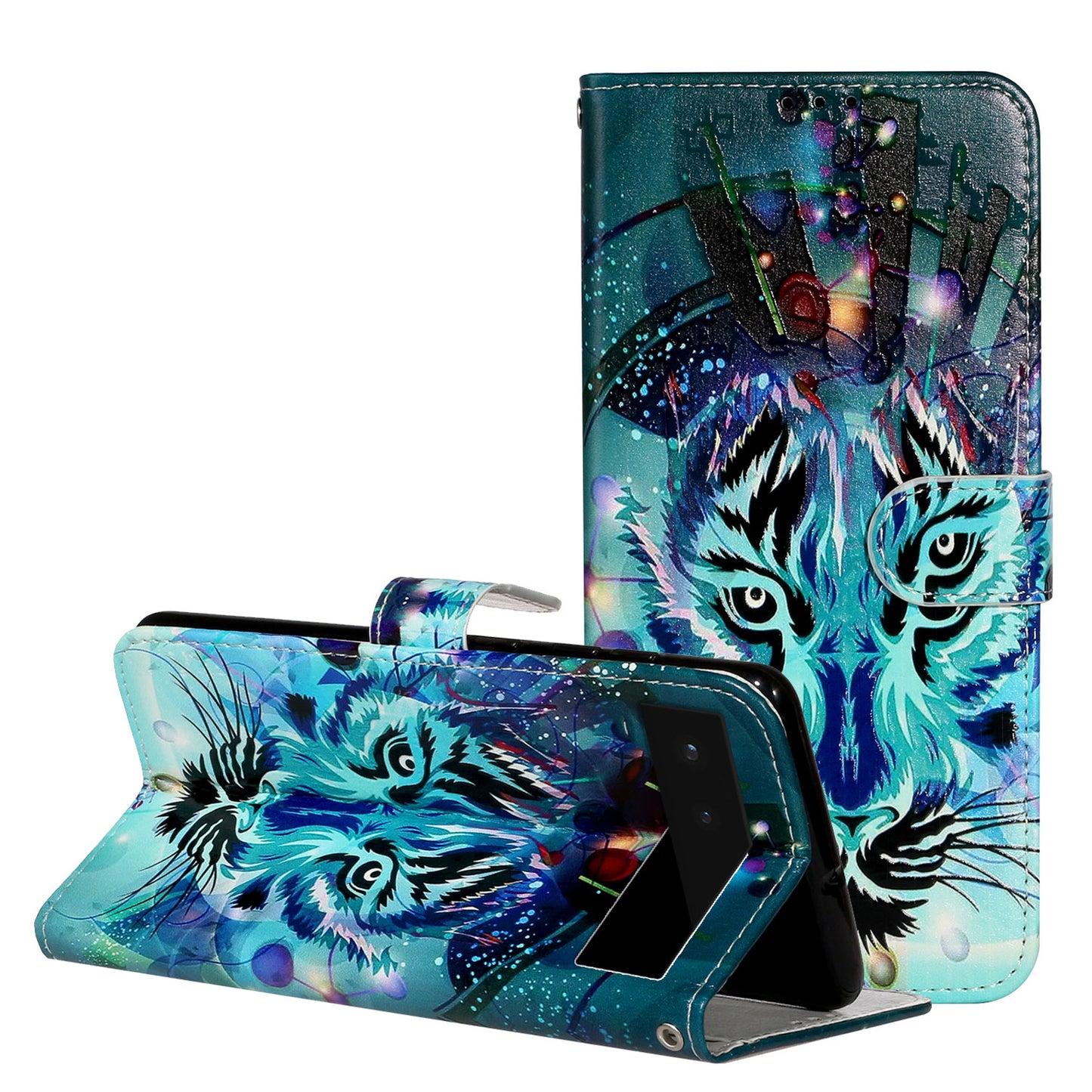 For Google Pixel 6 Pattern Printing Leather Wallet Flip Case Stand Protective Phone Cover