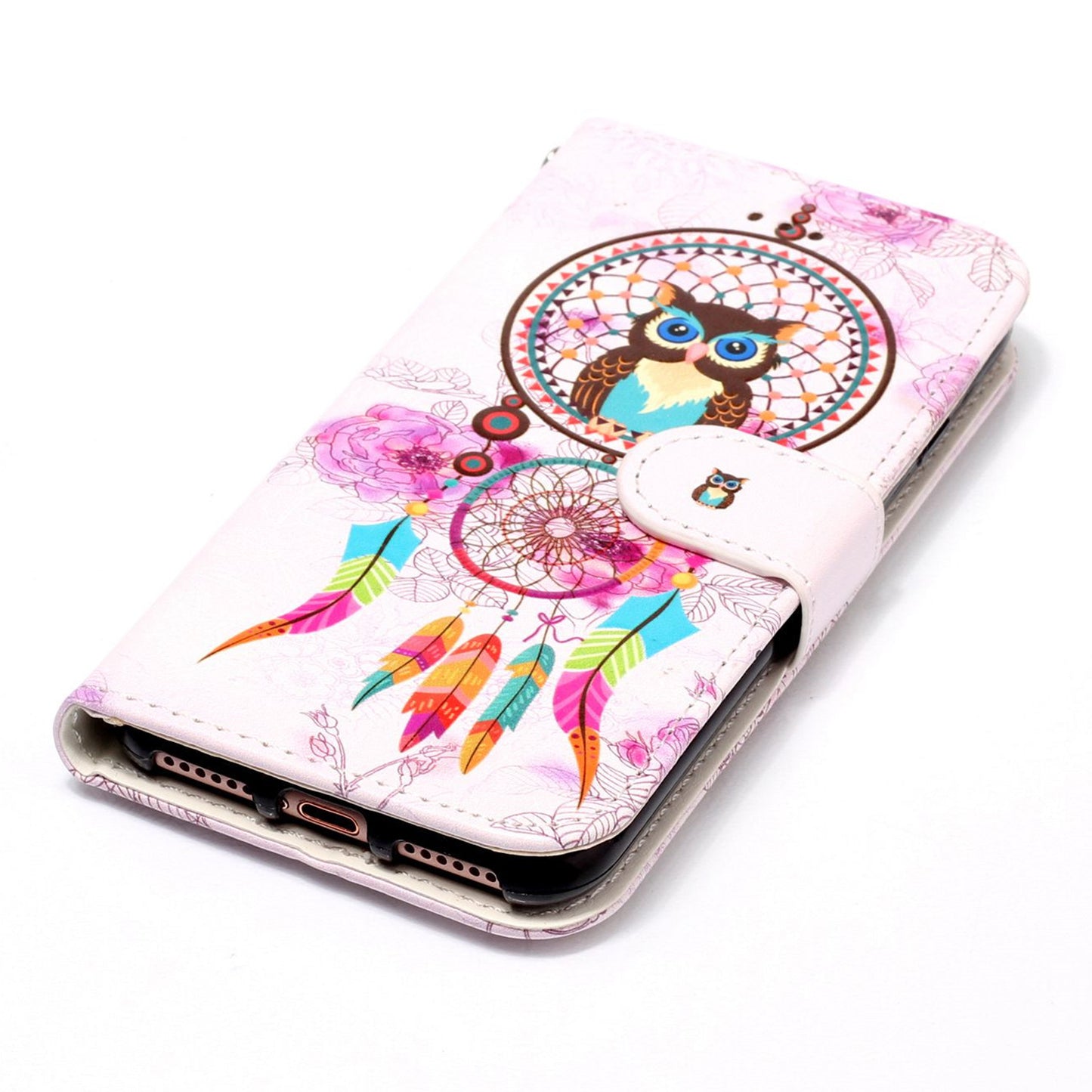 For Google Pixel 6a Pattern Printing PU Leather Phone Case Stand Flip Wallet Cover with Strap
