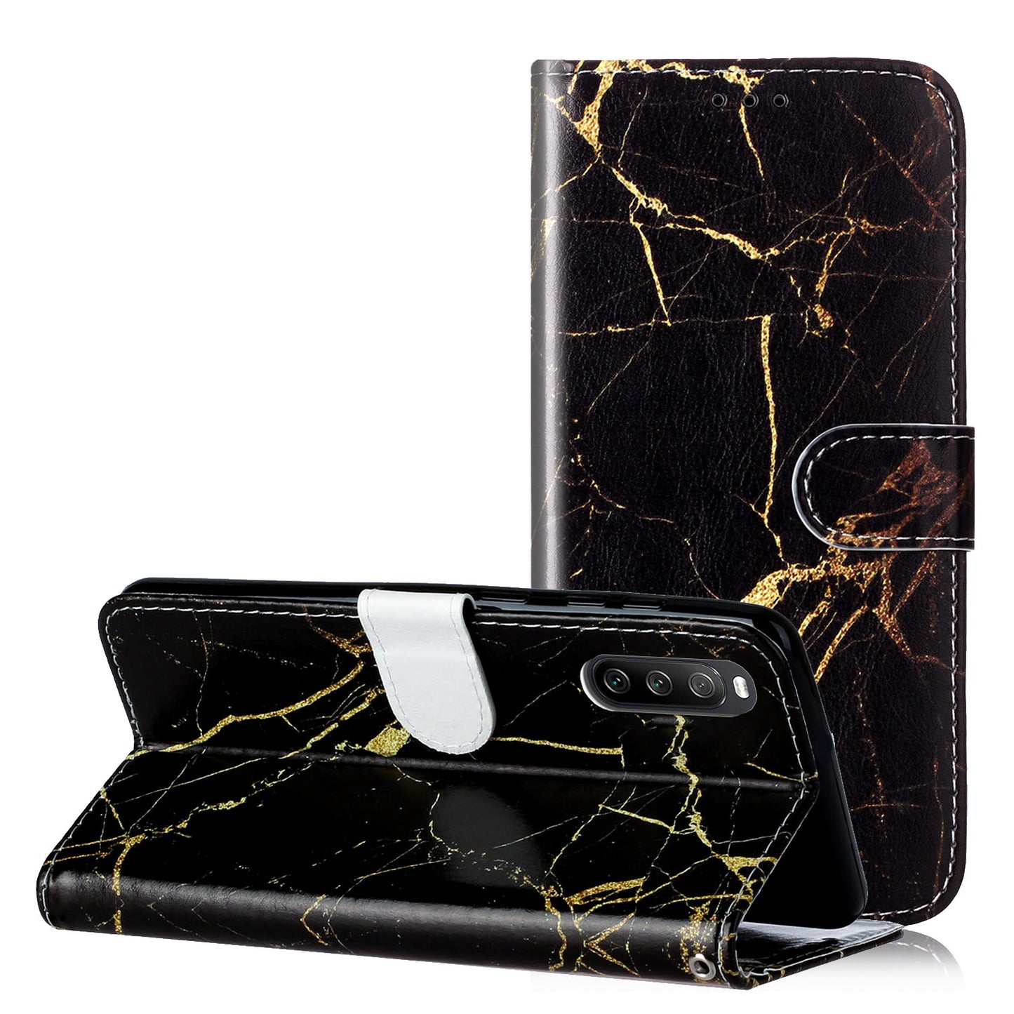 Wallet Phone Case for Sony Xperia 10 V Scratch-Proof Phone Shell Pattern Printing Leather Cover