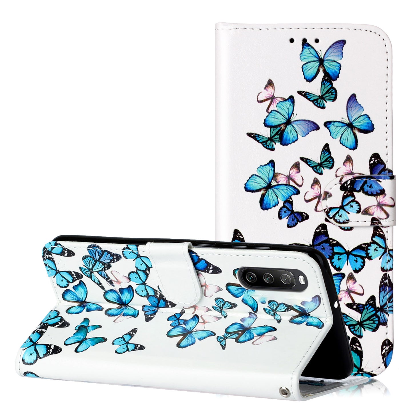 Wallet Phone Case for Sony Xperia 10 V Scratch-Proof Phone Shell Pattern Printing Leather Cover