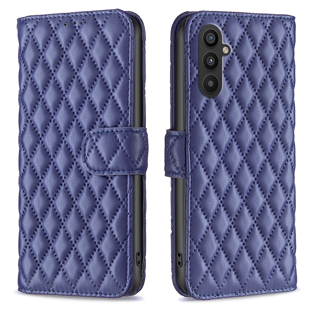BINFEN COLOR BF Style-14 Phone Case for Samsung Galaxy A24 4G PU Leather Stand Wallet Phone Cover