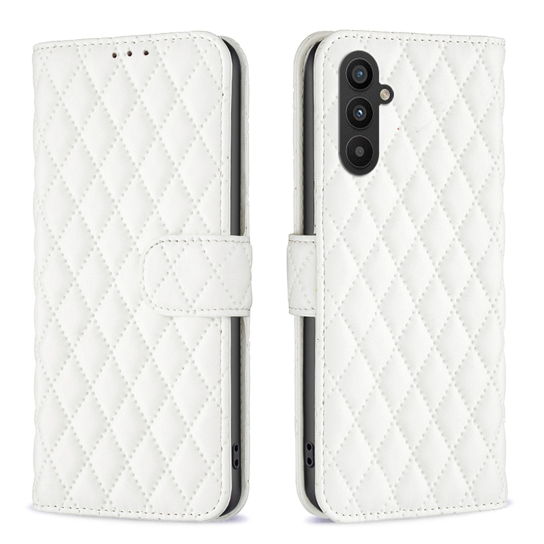 BINFEN COLOR BF Style-14 Phone Case for Samsung Galaxy A24 4G PU Leather Stand Wallet Phone Cover
