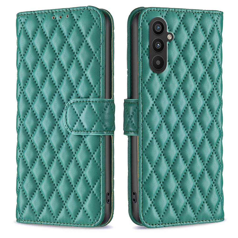 BINFEN COLOR BF Style-14 Phone Case for Samsung Galaxy A24 4G PU Leather Stand Wallet Phone Cover