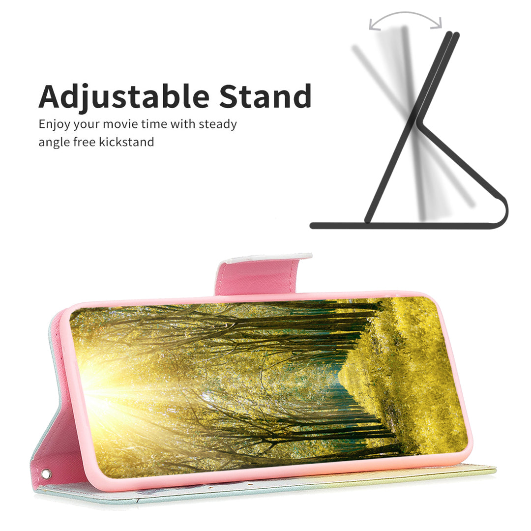 For Oppo Find X6 5G Pattern Printing Full Protection Phone Case PU Leather Wallet Flip Stand Shell