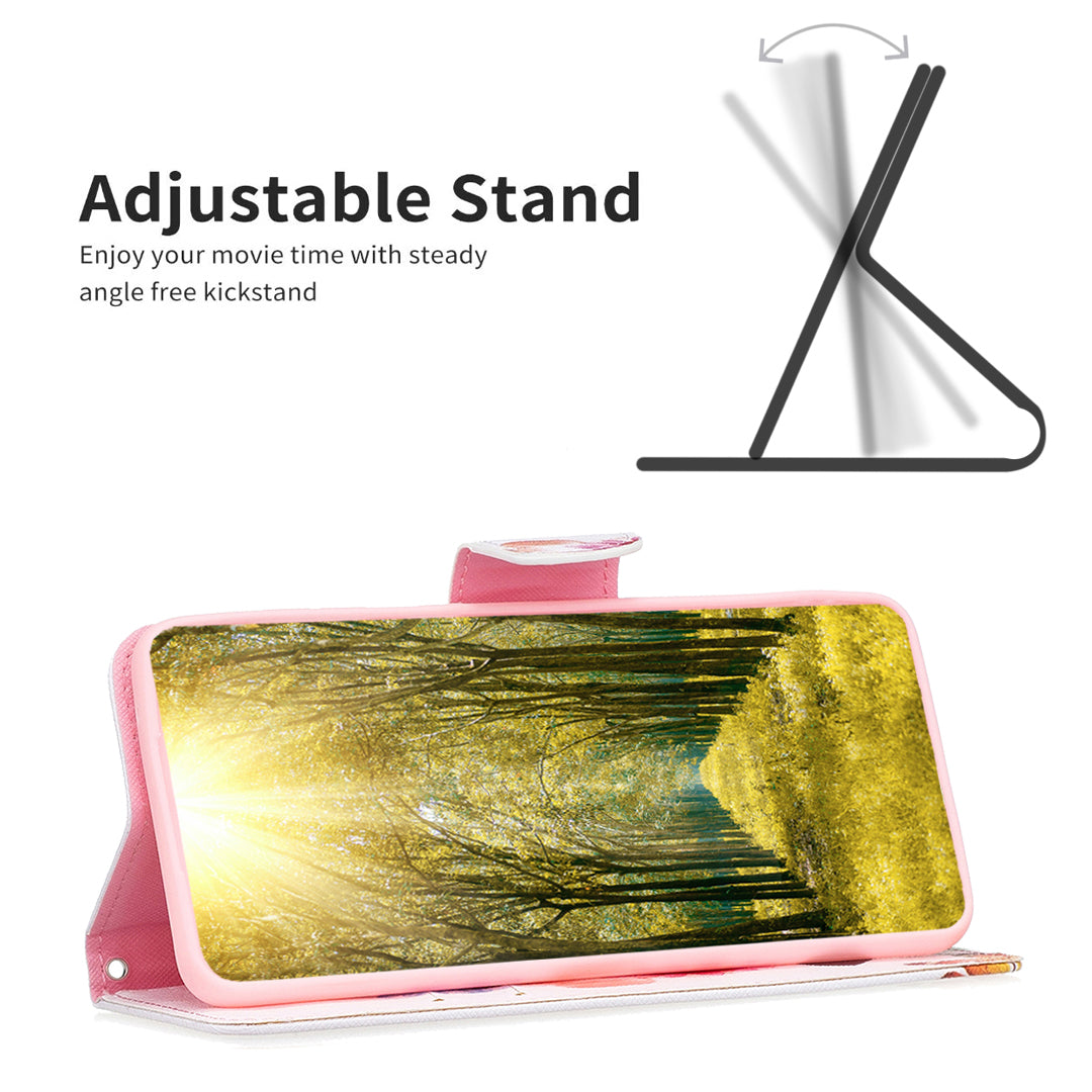 For Realme C55 Pattern Printing Phone Case Full Protection PU Leather Wallet Shell with Stand