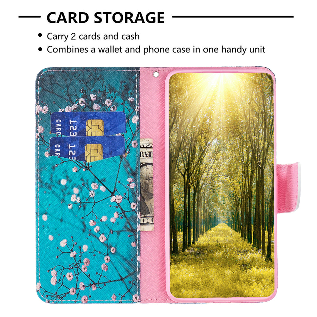 For Realme C55 Pattern Printing Phone Case Full Protection PU Leather Wallet Shell with Stand