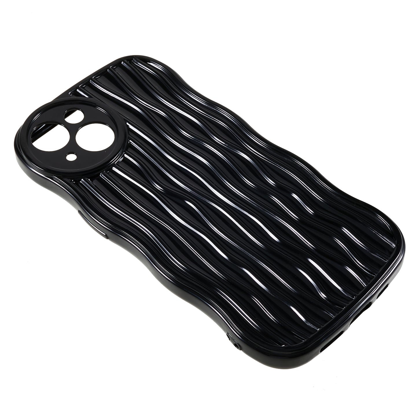 Anti-Drop Phone Case for iPhone 14 Wavy Edge Soft TPU Cover Protective Phone Shell