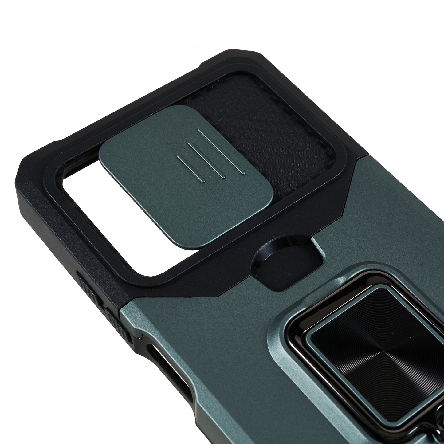 PC+TPU Phone Case for Xiaomi Redmi Note 12 Pro 5G / Note 12 Pro Speed 5G / Poco X5 Pro 5G , Lens Protection Kickstand Back Cover with Card Holder