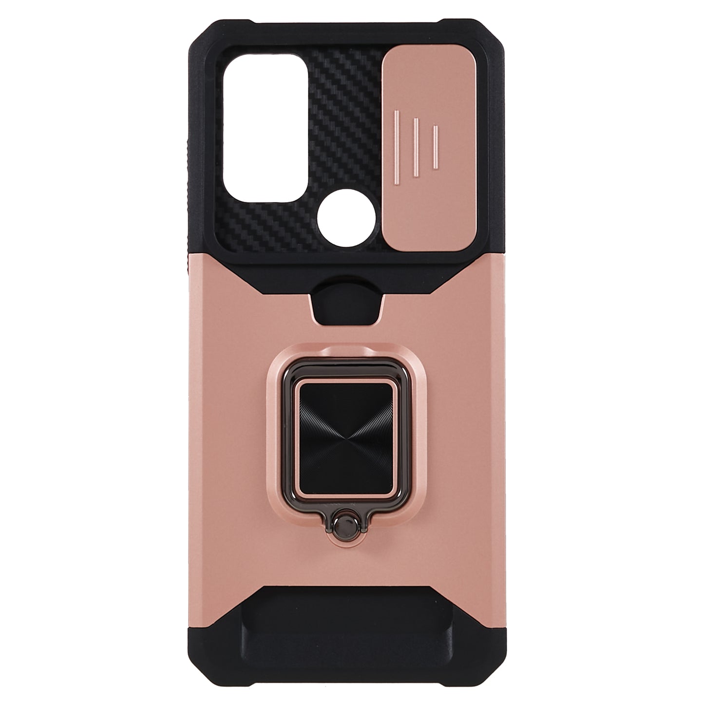 For Motorola Moto G Play (2023) 4G Kickstand Card Holder Phone Case Slide Lens Protection PC+TPU Phone Cover