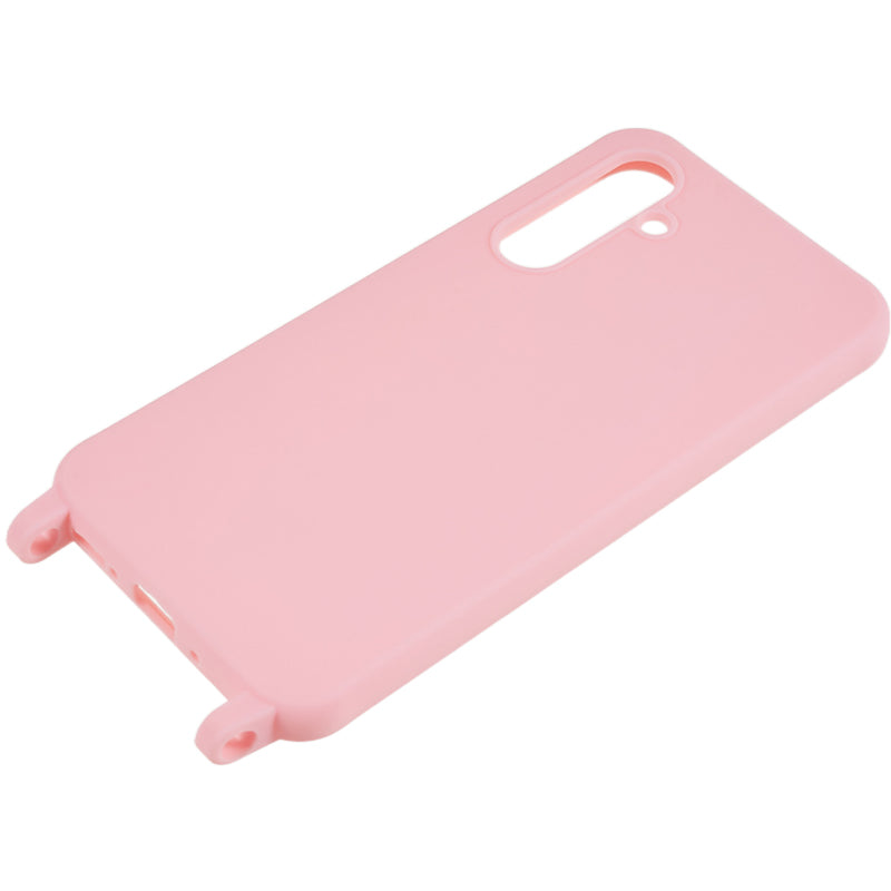 For Samsung Galaxy A54 5G Soft TPU Case Matte Finish Phone Protector with Wide Lanyard