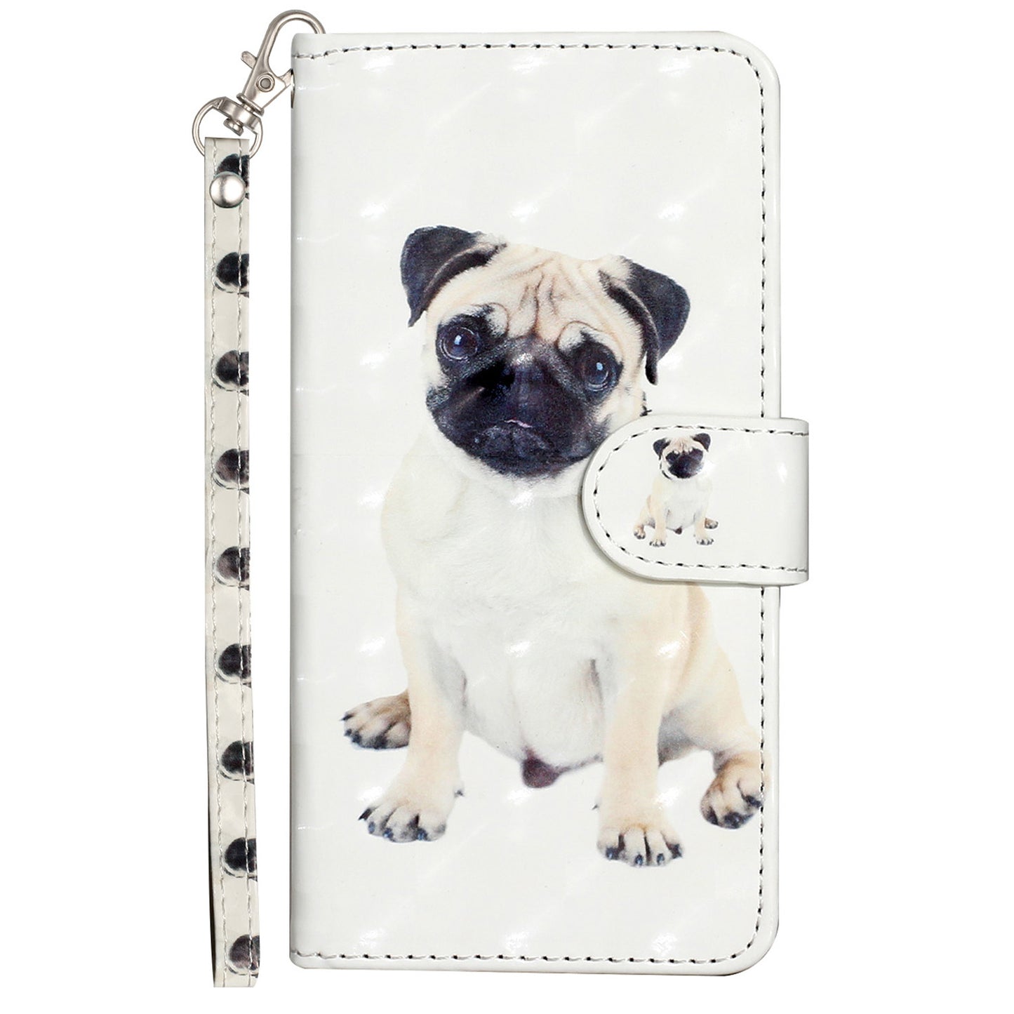 For Sony Xperia 10 V Phone Case 3D Pattern Printing Flip Stand PU Leather Wallet Drop-proof Cover with Strap